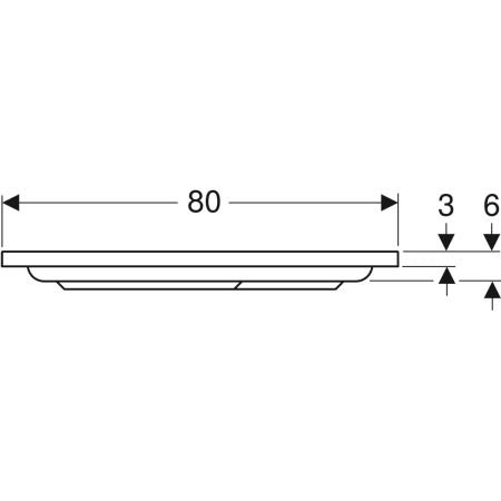 652290000 Квадратный душевой поддон Geberit Renova Geberit  - Вид №10