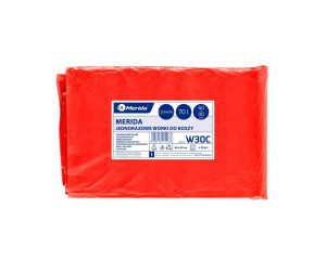 W30C Одноразовые мешки для мусора, 60 x 90 см, вместимость 70 л, 50 шт. в упаковке, КРАСНЫЕ, LDPE Merida
