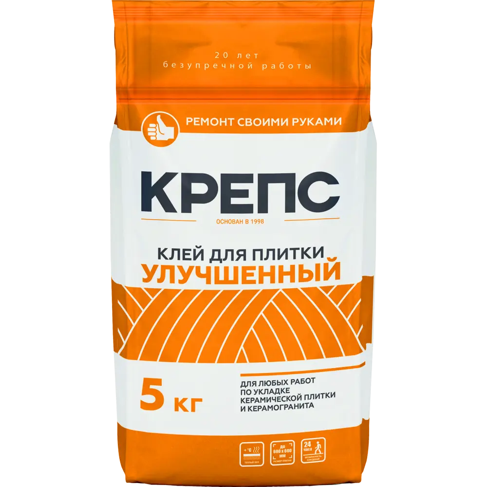 Клей для плитки Крепс Улучшенный 5 кг 82020563 STLM-2010300
