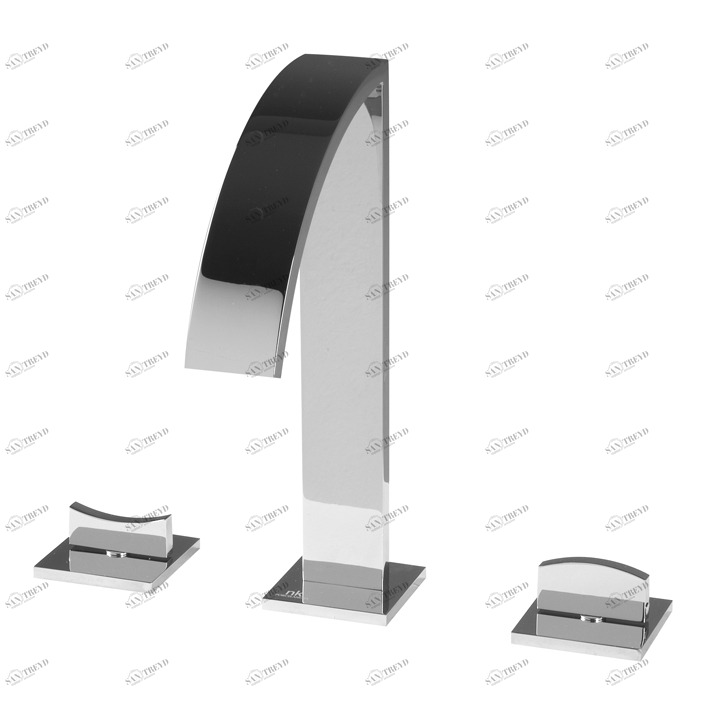 Смеситель для раковины на 3 отверстия 1/2 ”. Керамические дисковые клапаны. Со съемным сливным набором 1 1/4 ”. Без аэратора. Расход 25,54 л / мин. при 3 барах.  Imagine NOKEN 100038837  CHROME