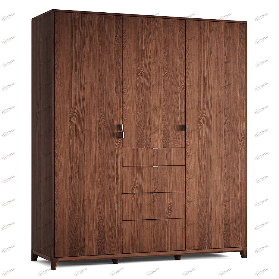 Шкаф трехстворчатый с ящиками дуб тобакко Case №2 THE IDEA  210384 Коричневый 