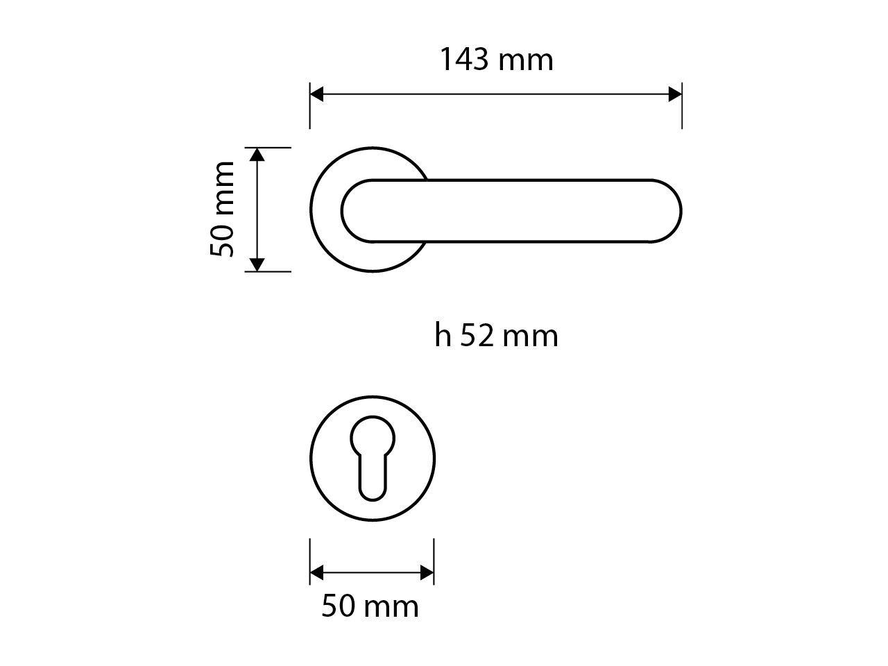 Ручка из Замака с насадкой LINEA CALI' Lola ARCH-00102002 - Вид №2