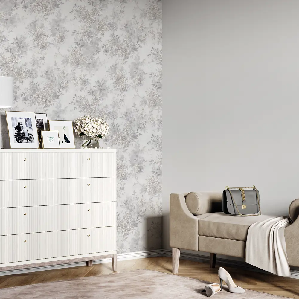 Обои флизелиновые Palitra Life Nancy серые 1.06 м PL71889-46 84659460 STLM-2093479 - Вид №3