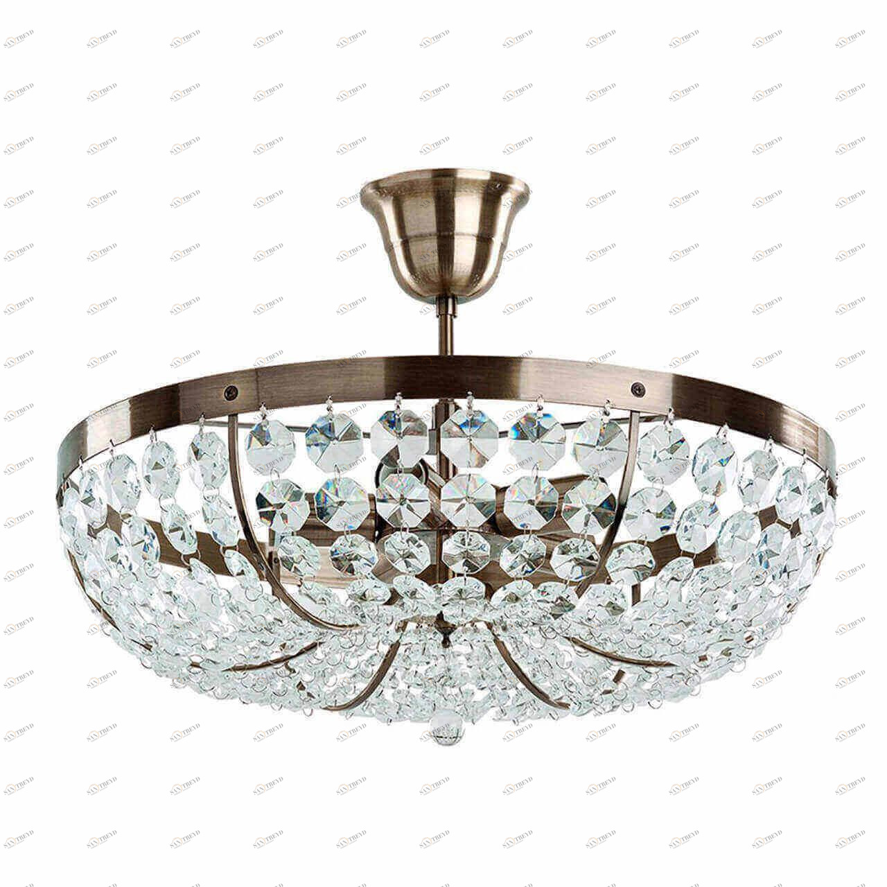 Потолочный светильник хрустальный бронзовый Luxor 14696 ALFA LUXOR 00-3890478 Бронза