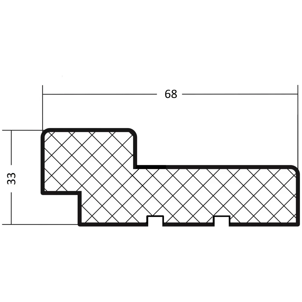 Дверная коробка 2000x68x33 мм массив дерева цвет натуральный (комплект 2.5 шт.) 82247722 STLM-2158708 Santreyd  - Вид №3