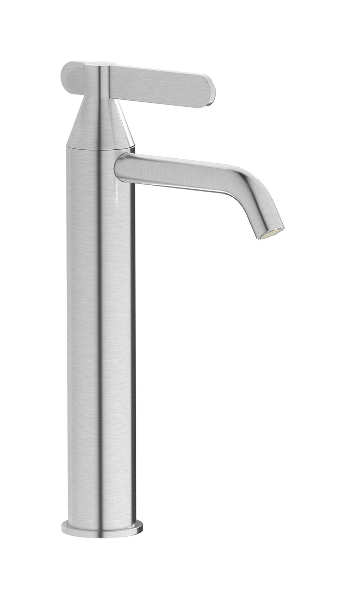 Высокий смеситель для раковины на 1 отверстие в комплекте с донным клапаном WE ARE IB ol394cc Brushed Nickel Soho