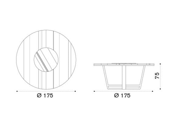 Круглый садовый стол с Lazy Susan Ethimo Costes ARCH-00031729 - Вид №5