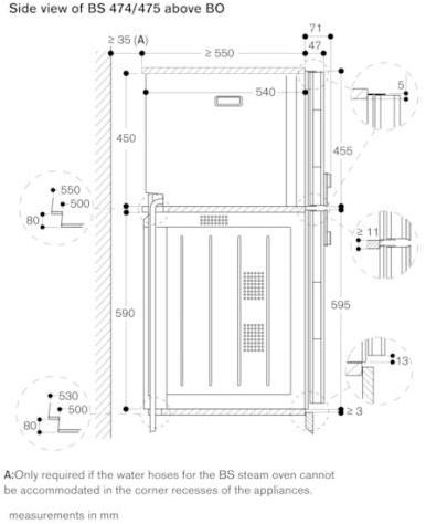 Gaggenau Комбинированная стеклянная печь Serie 400 Bs474102 - Вид №1