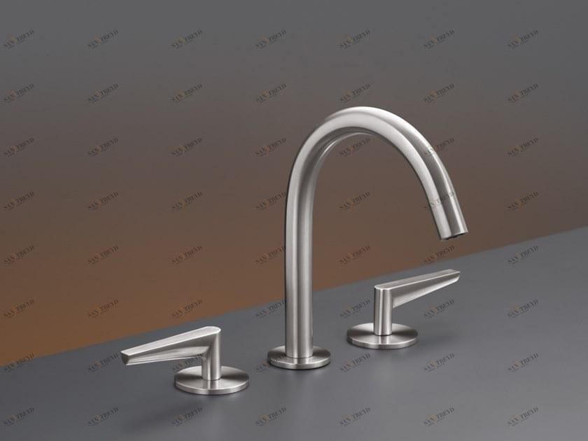 Ceadesign Смеситель для раковины из нержавеющей стали на 3 отверстия с регулируемым изливом Flag Flg 03