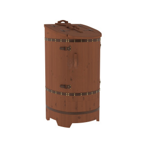 1669 Фитобочка со скосом "Стандарт" цвет вишня, покрытие тиковым маслом, фурнитура 064 Alyarus