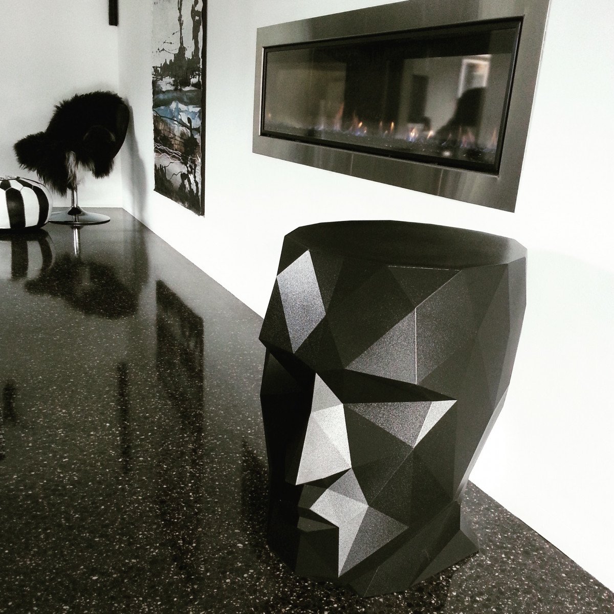 Приставной столик дизайнерский матовый черный Adan от Vondom VONDOM ADAN ОТ VONDOM 288870 Черный  - Вид №2