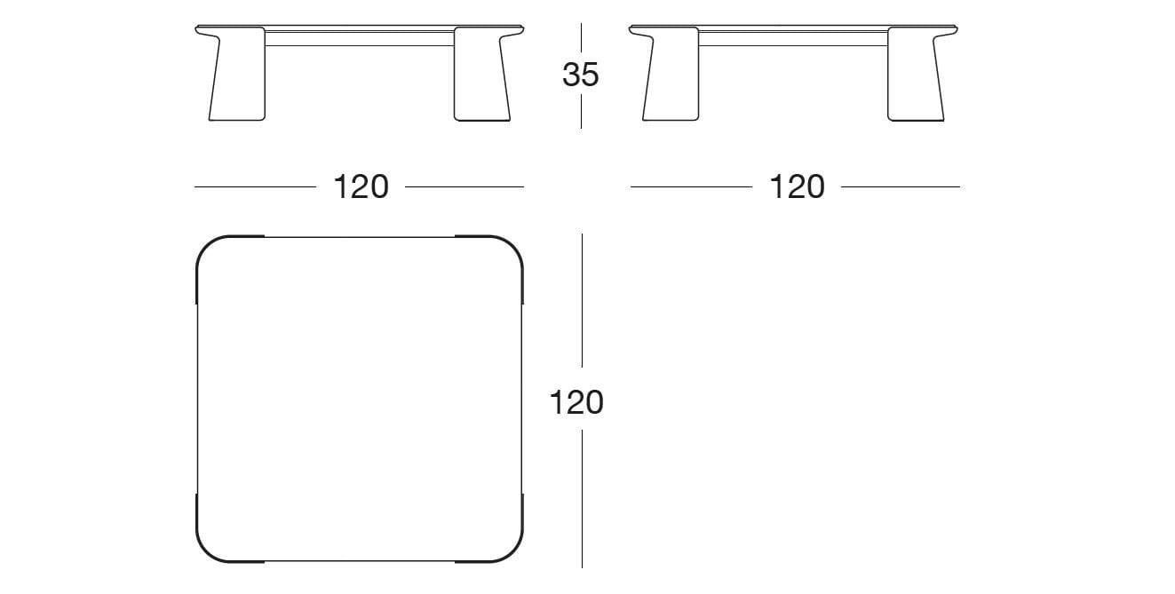 Квадратный мраморный журнальный столик Longhi Loveluxe 2021-Rhythm'21 collection ARCH-00111321 - Вид №7
