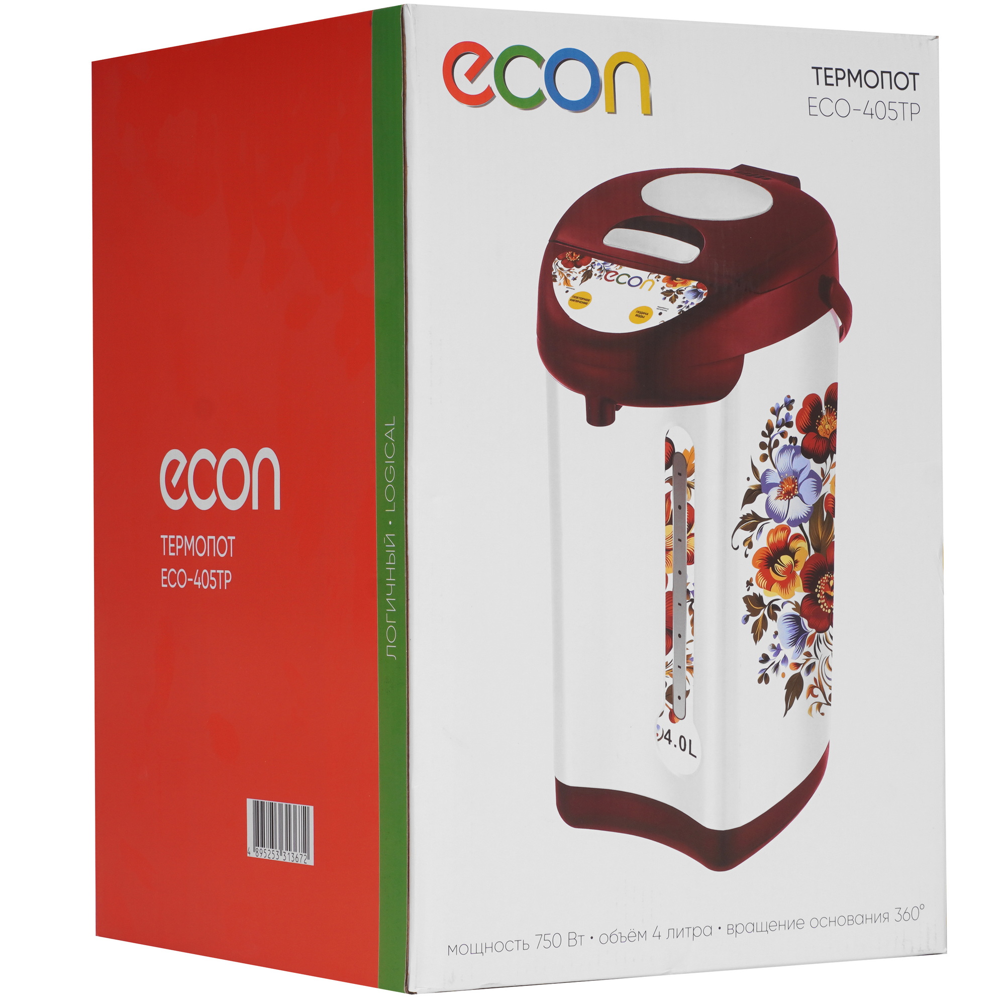 9226626 Термопот ECON ECO-405TP белый STDN-0002946 - Вид №9