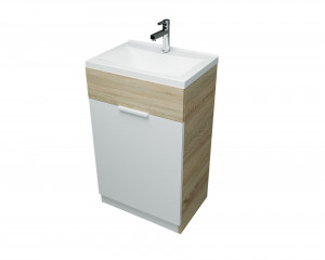 Ц0000000523 Тумба с раковиной Revo 50Н 1д. Дуб Сонома 1 Marka
