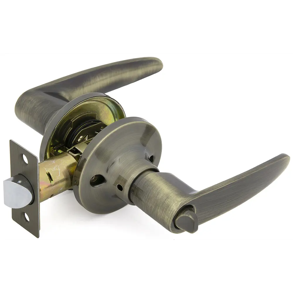 Ручка-защёлка 3502 AB BK, с фиксатором, цвет бронза ФАБРИКА ЗАМКОВ STLM-2136469