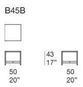 Paola Lenti Низкий садовый табурет из ткани Heron B45b - Вид №2