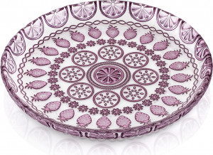 10608060 IVV Тарелка закусочная IVV "Витамины" 21см (аметистовый узор) Стекло