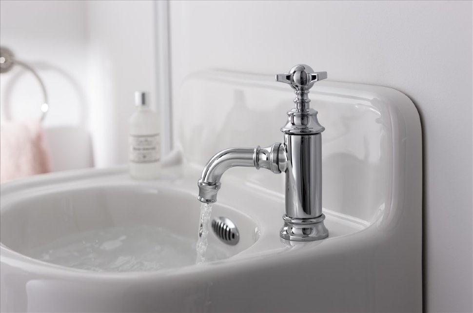 Смеситель однорычажный для раковины, 1 отв, ручка - крестик, хром [ARC12 CHR] Arcade Burlington ARC12 CHR - Вид №2