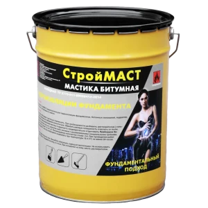 Мастика гидроизоляционная битумная Строймаст для фундамента 20 кг 82554647 STLM-2093414