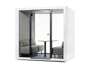 Многосторонняя акустическая офисная кабина со встроенным освещением