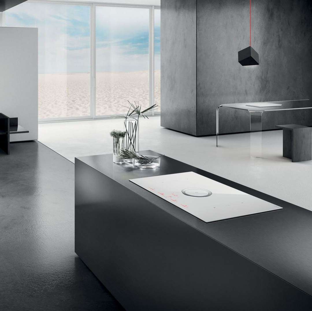 NIKOLATESLA SWITCH WH/A/83-PRF0146216A Индукционные варочные панели / индукционная, .nikolatesla.панель+вытяжка, стеклокерамика, индукционная, 83см, сенсорное управление , pot detector, bridge zones, power limitation , 1200м3, отвод воздуха, белый Elica  - Вид №1