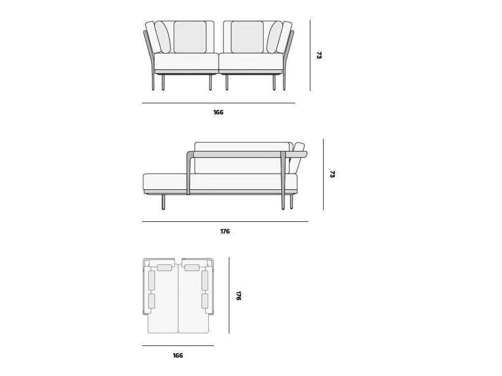 Ткань сад кровать MANUTTI Flows ARCH-00027568 - Вид №2