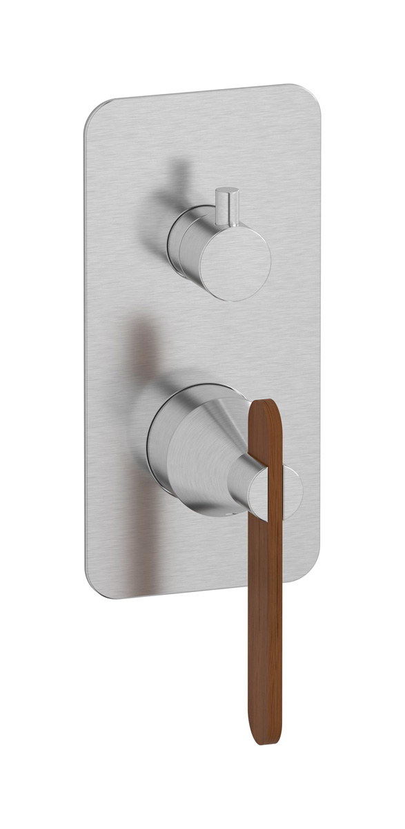 Внешние части встроенного в стену смесителя на 3 потребителя WE ARE IB oh220cc Brushed Nickel Soho