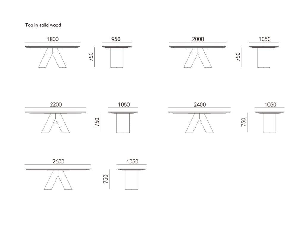 Прямоугольный обеденный стол HC28 maison VIVA ARCH-00052744 - Вид №7