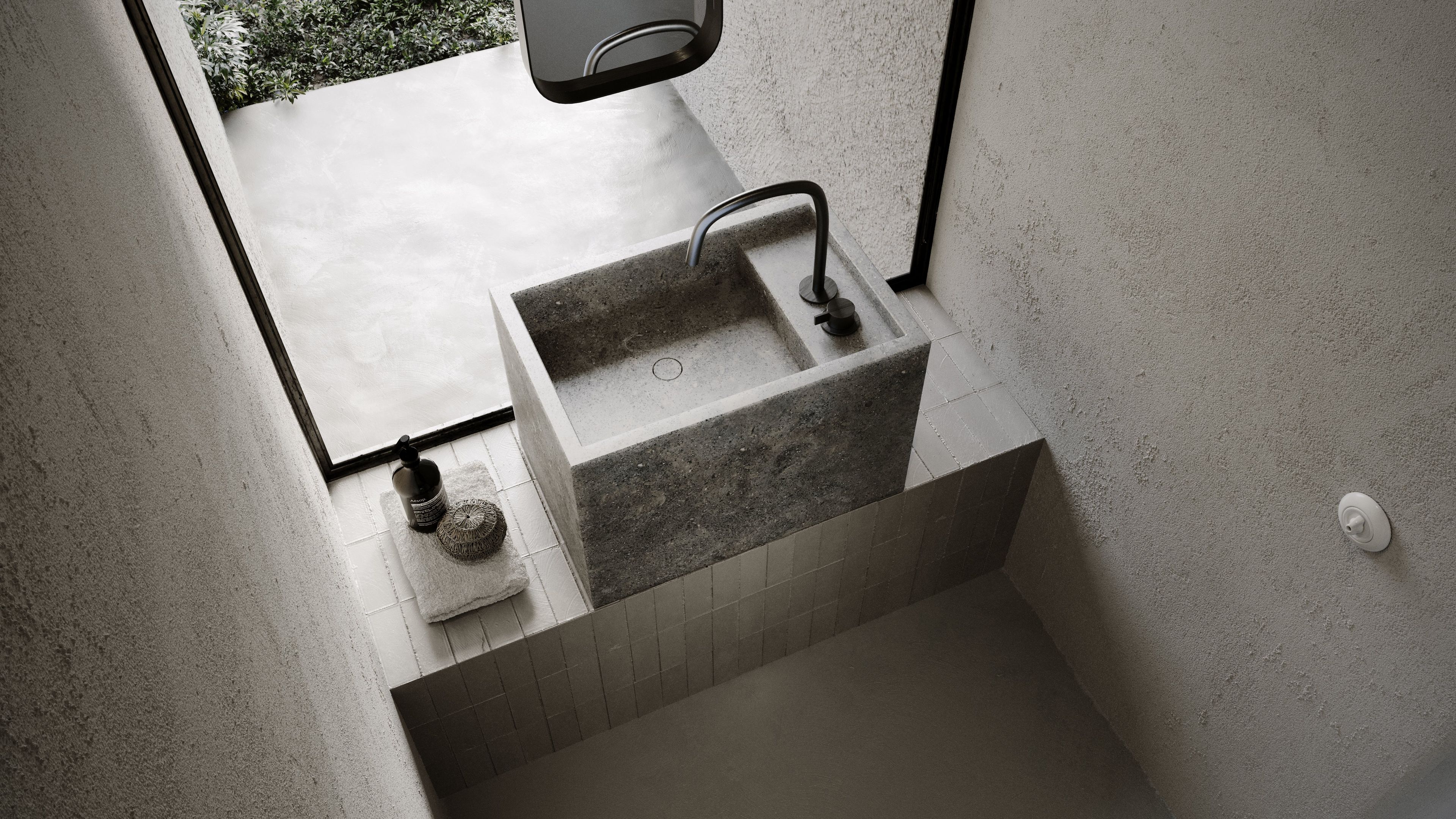 Одиночный подвесной умывальник из натурального камня COCOON Piet Boon ARCH-00052049 - Вид №14