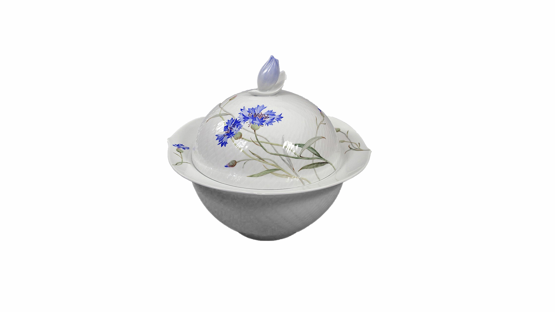 10618720 Meissen Сервиз столовый 6/21 "Игра волн, рельеф, голубые васильки" Фарфор  - Вид №5
