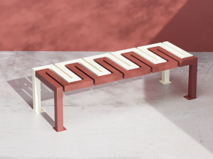 Оцинкованная стальная скамья без спинки