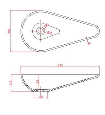 13033 Раковина Montebianco Garda Santreyd - Вид №2