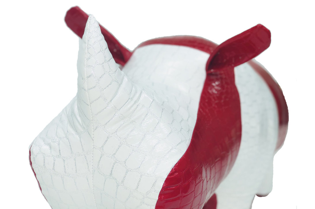 Пуф "Носорог Спартак" красный с белым EUROSON ЖИВОТНЫЕ 131591 Красный;белый - Вид №2