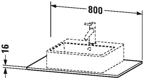 XS060D01818 XSquare Консоль Белый матовый, декор Duravit - Вид №1