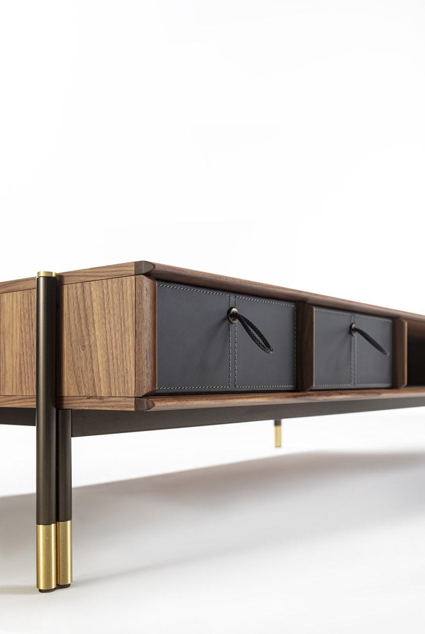 Porada Низкий прямоугольный журнальный столик из ореха каналетта Twenty sun-id-1507462 - Вид №2