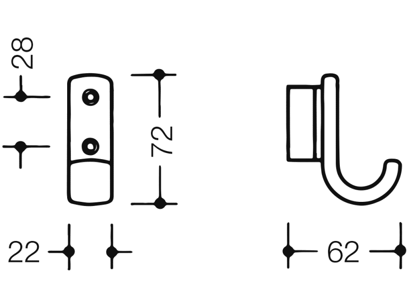 477.90B061 крючок для одежды HEWI Edition matt | Polyamid  - Вид №16
