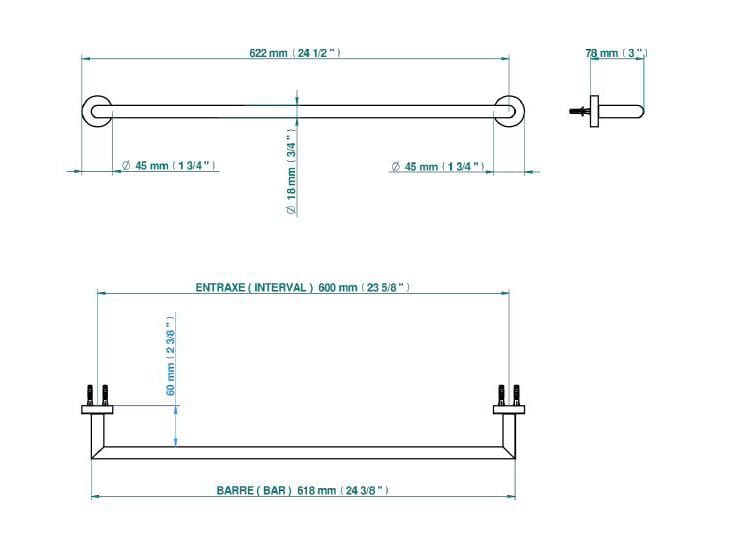 Держатель для полотенец THG Paris Yoko Ice ARCH-00114709 - Вид №2
