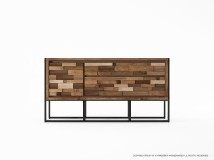 476_1180 Комод с 2 ящиками и дверца Karpenter Carv'n in Black