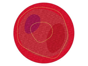 Круглый ковер ручной работы