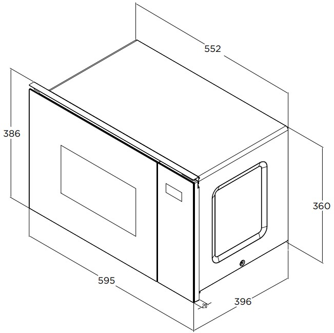 5402253 Встраиваемая микроволновая печь Eigen BI-MW925S белый STDN-0039652 - Вид №10