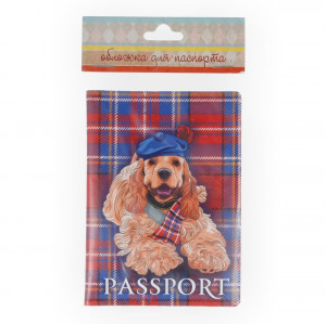 35666 Обложка для паспорта из ПВХ ( 13.3 x 19.1 см) "Спаниель" Феникс-Презент
