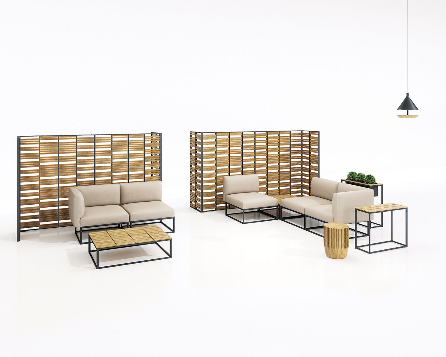 Угловое садовое кресло из ткани Gloster Майя ARCH-00051219 - Вид №7