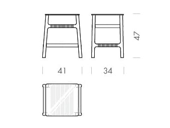 Журнальный столик / тумбочка из дерева и стекла Gazzda Fawn ARCH-00054665 - Вид №10