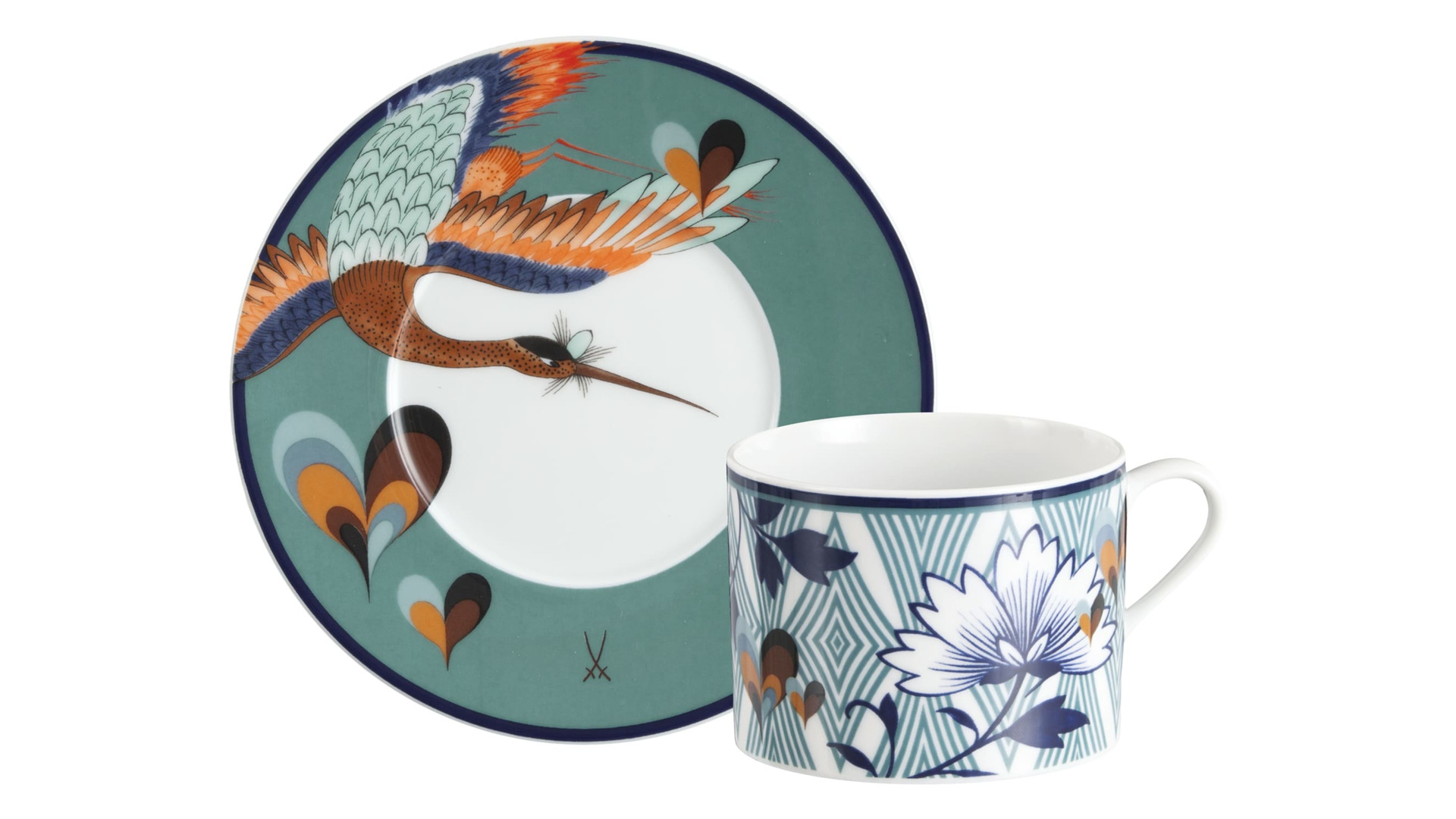 10663824 Meissen Чашка кофейная с блюдцем Meissen "Коллаж. Влюбленные" 150мл, п/к Фарфор  - Вид №2