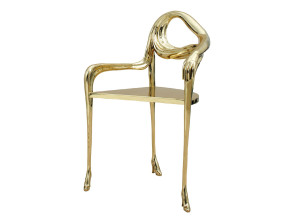 Латунный стул с подлокотниками