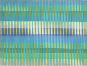 10577212 Harman Салфетка подстановочная 30,5х46см "Штрих" (сине-зелёная) Ткань