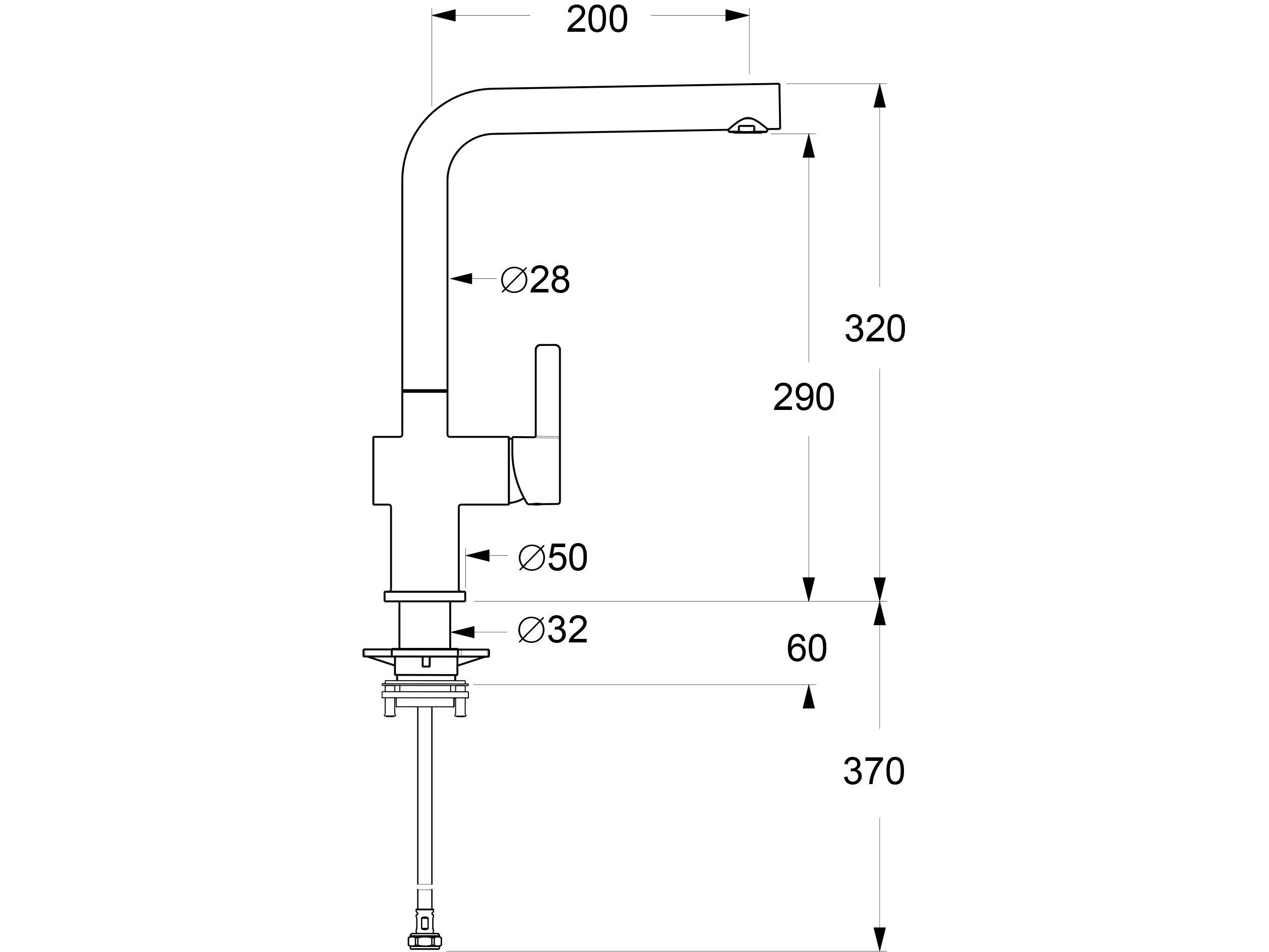 Однорычажный смеситель для кухни с поворотным изливом GUGLIELMI RUBINETTERIE Rialto ARCH-00151818 - Вид №5
