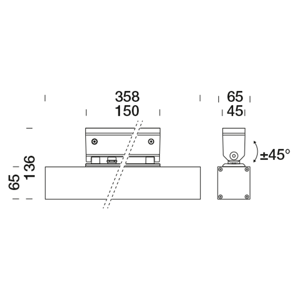 8415261 Подсветка стены Platek TETRA LINEARE  TETRA LINEARE 360 mm - 6 LED 4000K 12°  - Вид №2