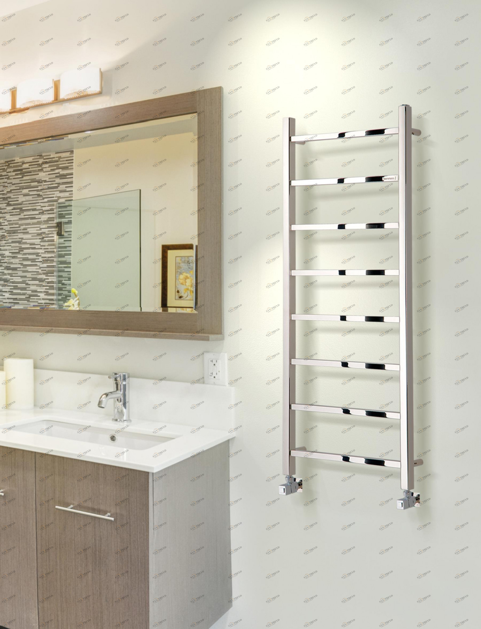 Полотенцесушитель Hammam DIVA Stainless steel  комбинированный; электрический или водяной Сталь 