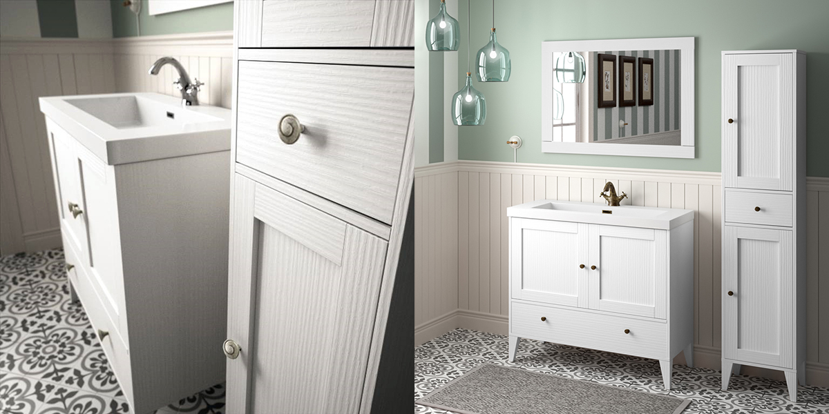 КОМПЛЕКТ МЕБЕЛИ BOHEME 90 СМ WHITE VINTAGE SALGAR 20581 - Вид №2